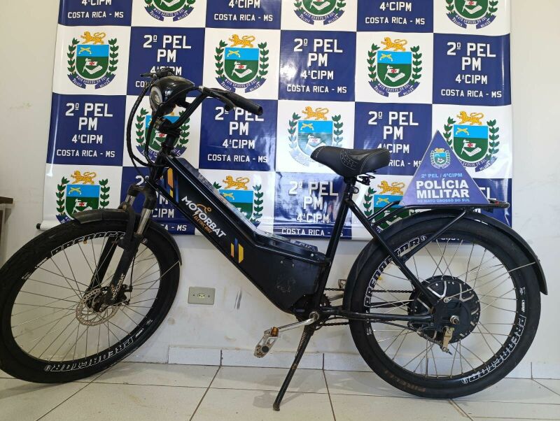 Imagem ilustrativa da matéria Polícia Militar de Costa Rica recupera bicicleta elétrica furtada durante campeonato de futebol